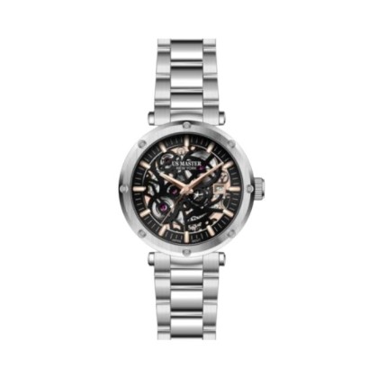 U.S Master Polo Club USM-FE04-SL-BK Skeleton Dial Design Men Watch 